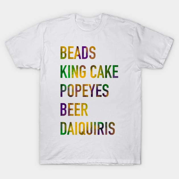 Mardi Gras Essentials T-Shirt by AlliCatz